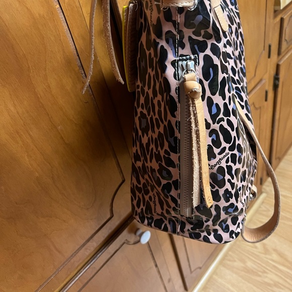 Consuela Leopard Print Tote - Cream and Black - Picture 3 of 7